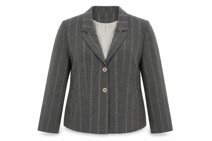 endora Womens Grey Striped  Jacket Suit Jacket Size 16