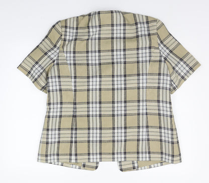 BONMARCHE Womens Beige Check  Jacket Suit Jacket Size 16