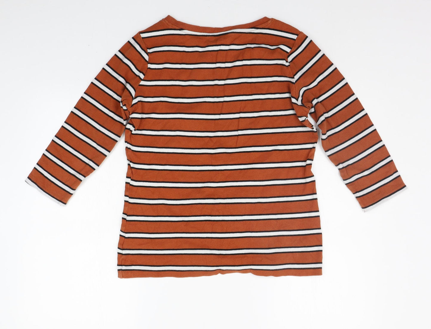 F&F Womens Orange Striped  Pullover Jumper Size 16