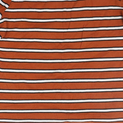 F&F Womens Orange Striped  Pullover Jumper Size 16