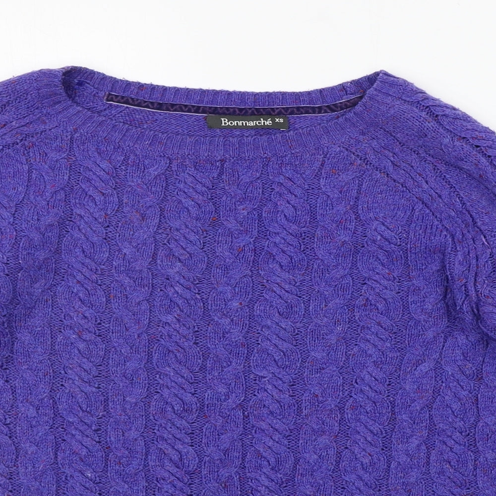 Womens UK Size XS BONMARCHE Purple Pullover Jumper