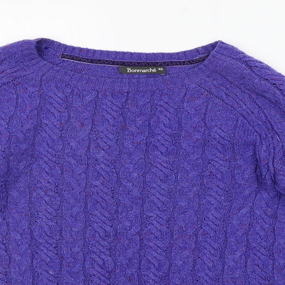 Womens UK Size XS BONMARCHE Purple Pullover Jumper