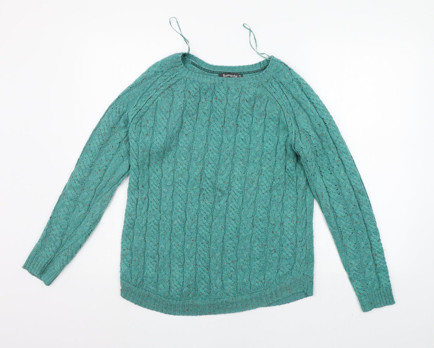 Womens UK Size XS BONMARCHE Green Pullover Jumper
