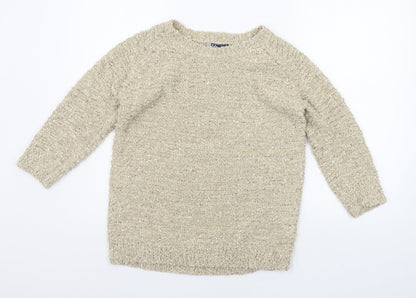 EWM Womens Gold   Pullover Jumper Size S  - SEQUINS