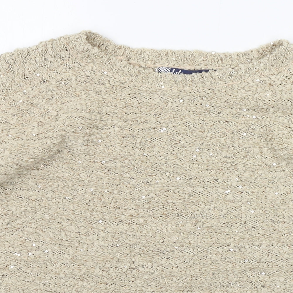 EWM Womens Gold   Pullover Jumper Size S  - SEQUINS