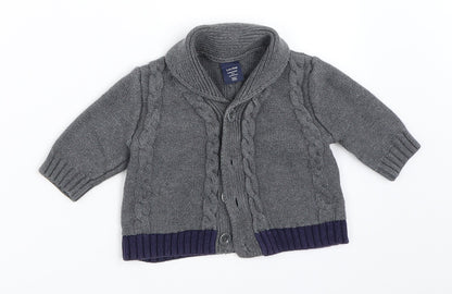 Gap Boys Grey   Cardigan Jumper Size 3-6 Months