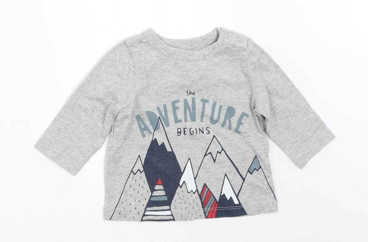 Gap Boys Grey   Basic T-Shirt Size 3-6 Months