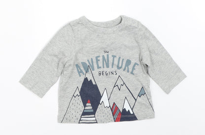 Gap Boys Grey   Basic T-Shirt Size 3-6 Months