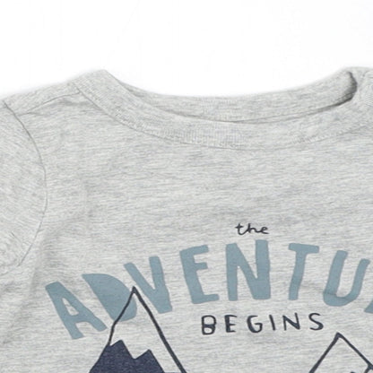 Gap Boys Grey   Basic T-Shirt Size 3-6 Months