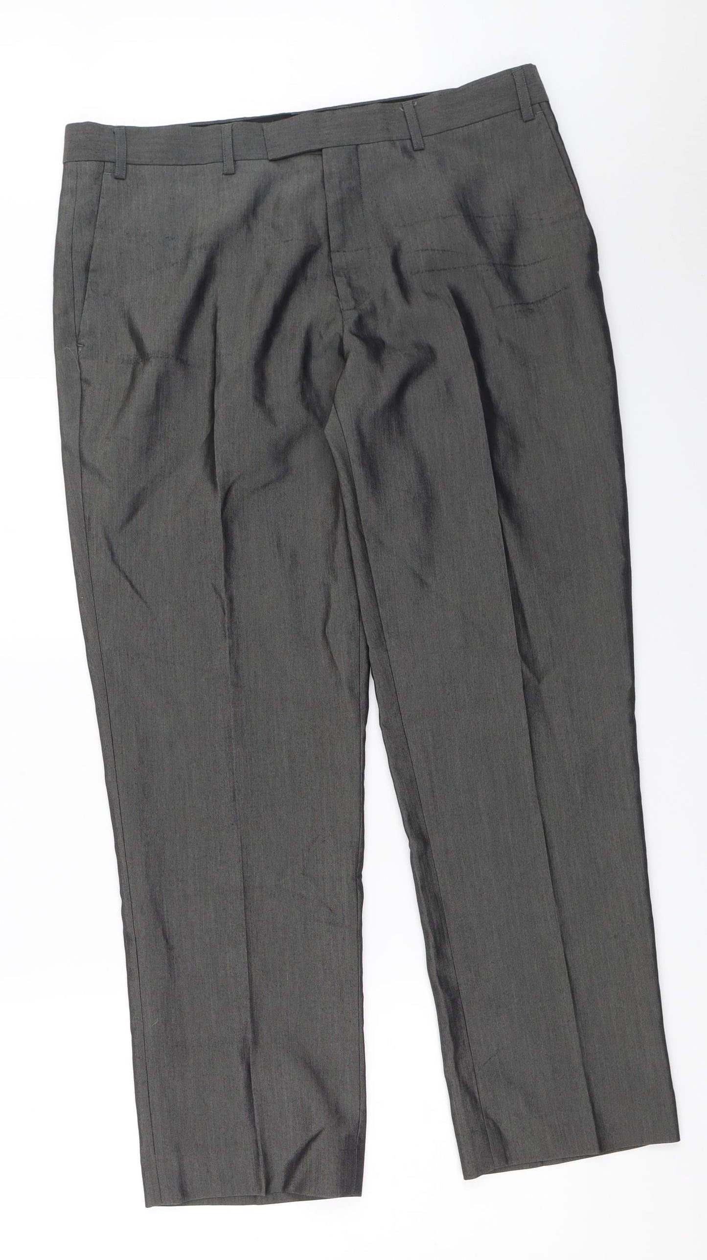 Aspen & Court Mens Grey   Trousers  Size 35 in L29 in