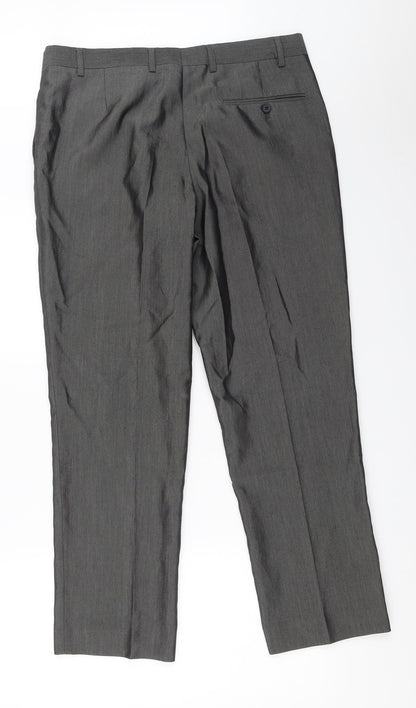 Aspen & Court Mens Grey   Trousers  Size 35 in L29 in