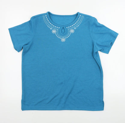 Womens UK Size S bm Blue Pullover Jumper