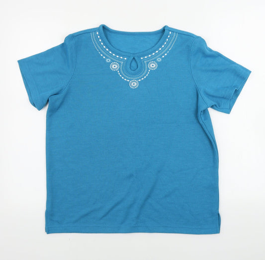 Womens UK Size S bm Blue Pullover Jumper