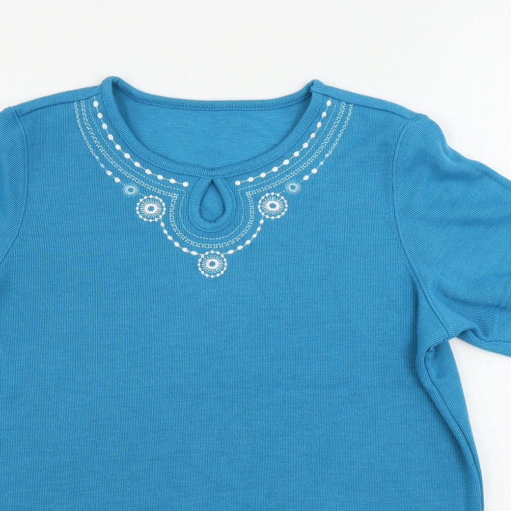 Womens UK Size S bm Blue Pullover Jumper