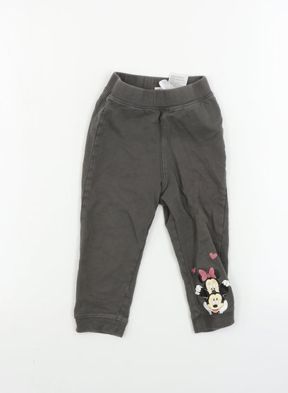 H&M  Girls Brown   Sweatpants Trousers Size 2 Years
