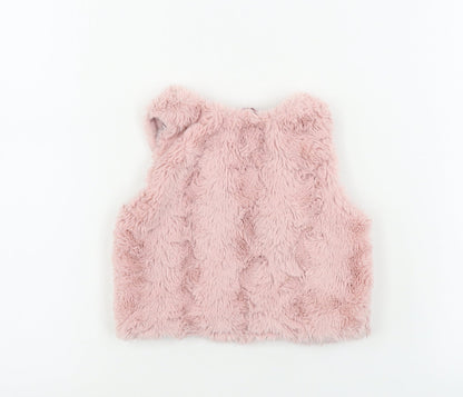 H&M  Girls Pink   Gilet Coat Size 2 Years