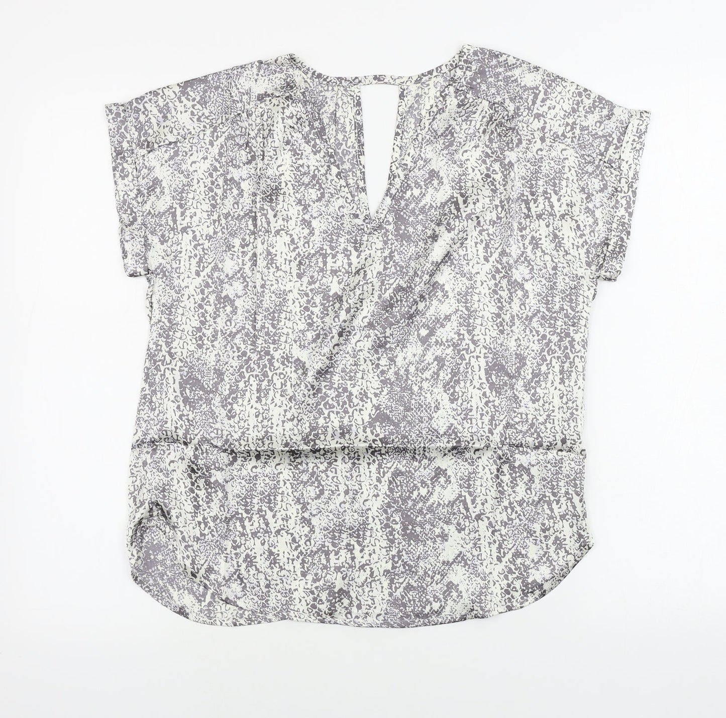 Avon Womens Beige Animal Print  Basic Blouse Size 8