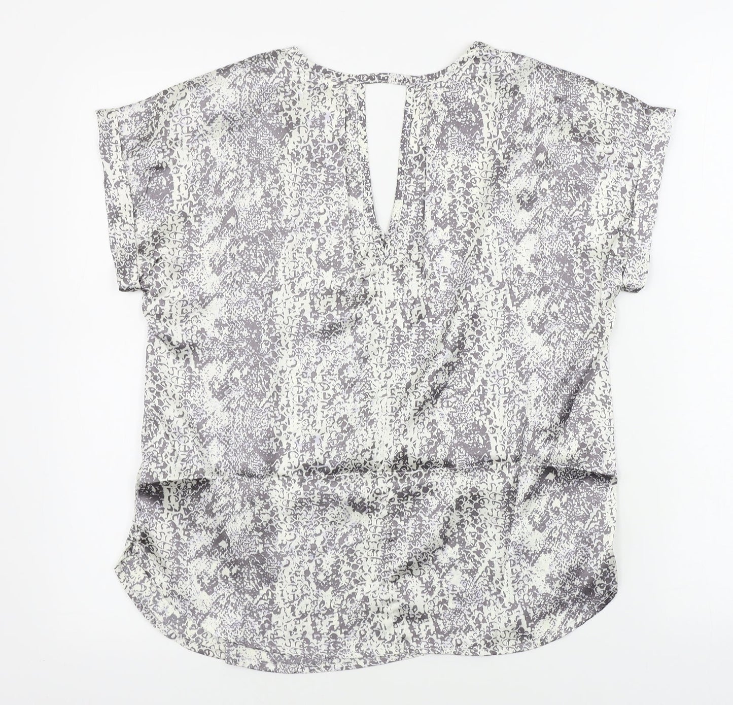 Avon Womens Beige Animal Print  Basic Blouse Size 8