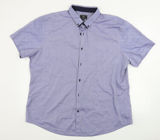 F&F  Mens Blue    Button-Up Size 15.5