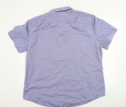 F&F  Mens Blue    Button-Up Size 15.5