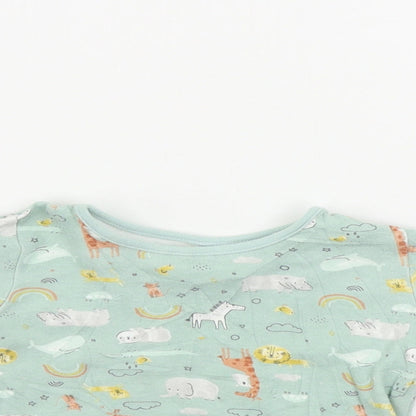 Primark  Boys Green Animal Print  Basic T-Shirt Size 9-12 Months