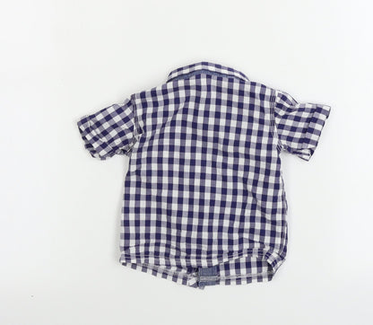George Boys White Check  Basic Button-Up Size 6-9 Months