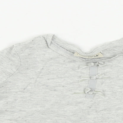 NEXT  Girls White Striped  Basic T-Shirt Size 2 Years