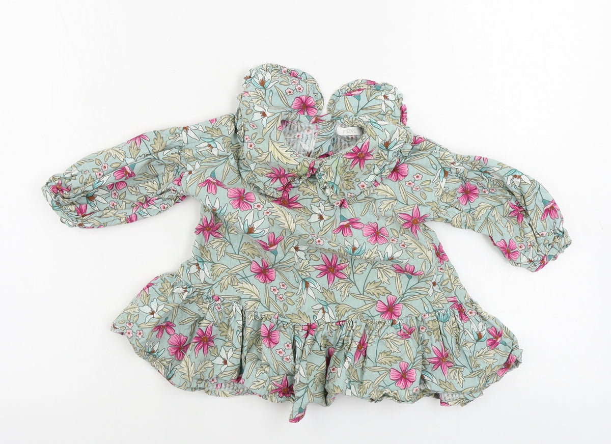 NEXT   Green Floral  A-Line  Size 9-12 Months
