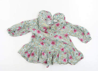 NEXT   Green Floral  A-Line  Size 9-12 Months