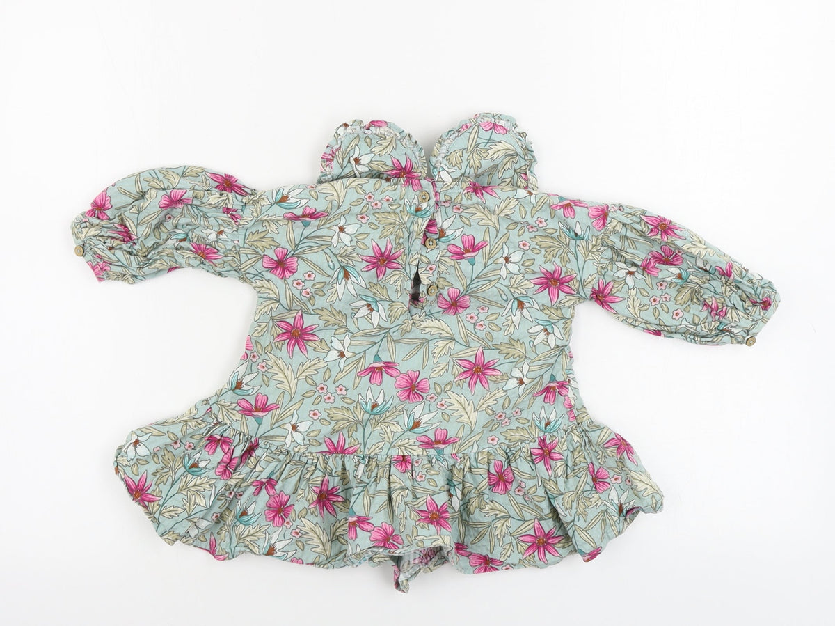 NEXT   Green Floral  A-Line  Size 9-12 Months