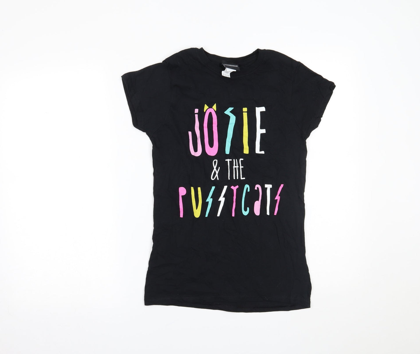 Womens UK Size S Gildan Black Basic T-Shirt