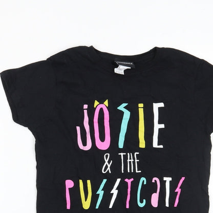 Womens UK Size S Gildan Black Basic T-Shirt