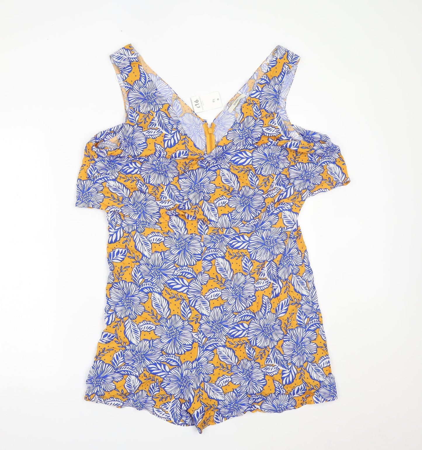 George Womens Multicoloured Floral  Romper One-Piece Size 16
