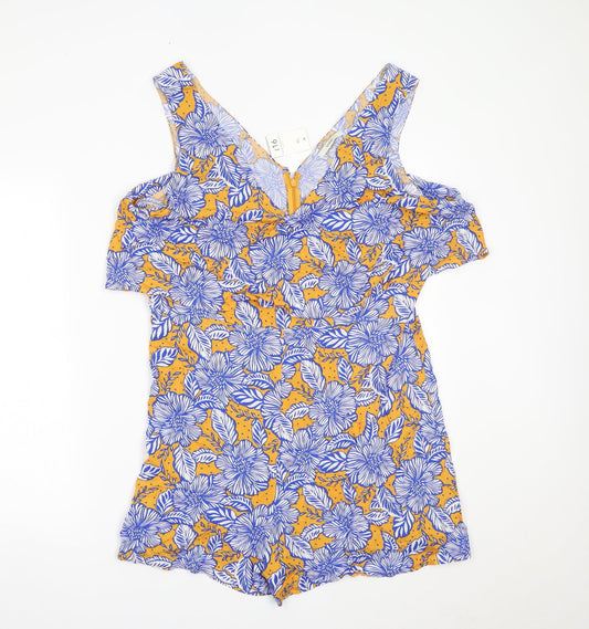 George Womens Multicoloured Floral  Romper One-Piece Size 16