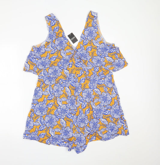 George Womens Multicoloured Floral  Romper One-Piece Size 16