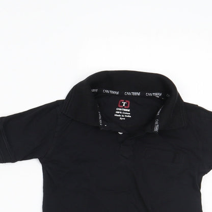 canteene Boys Black   Pullover Polo Size 5 Years