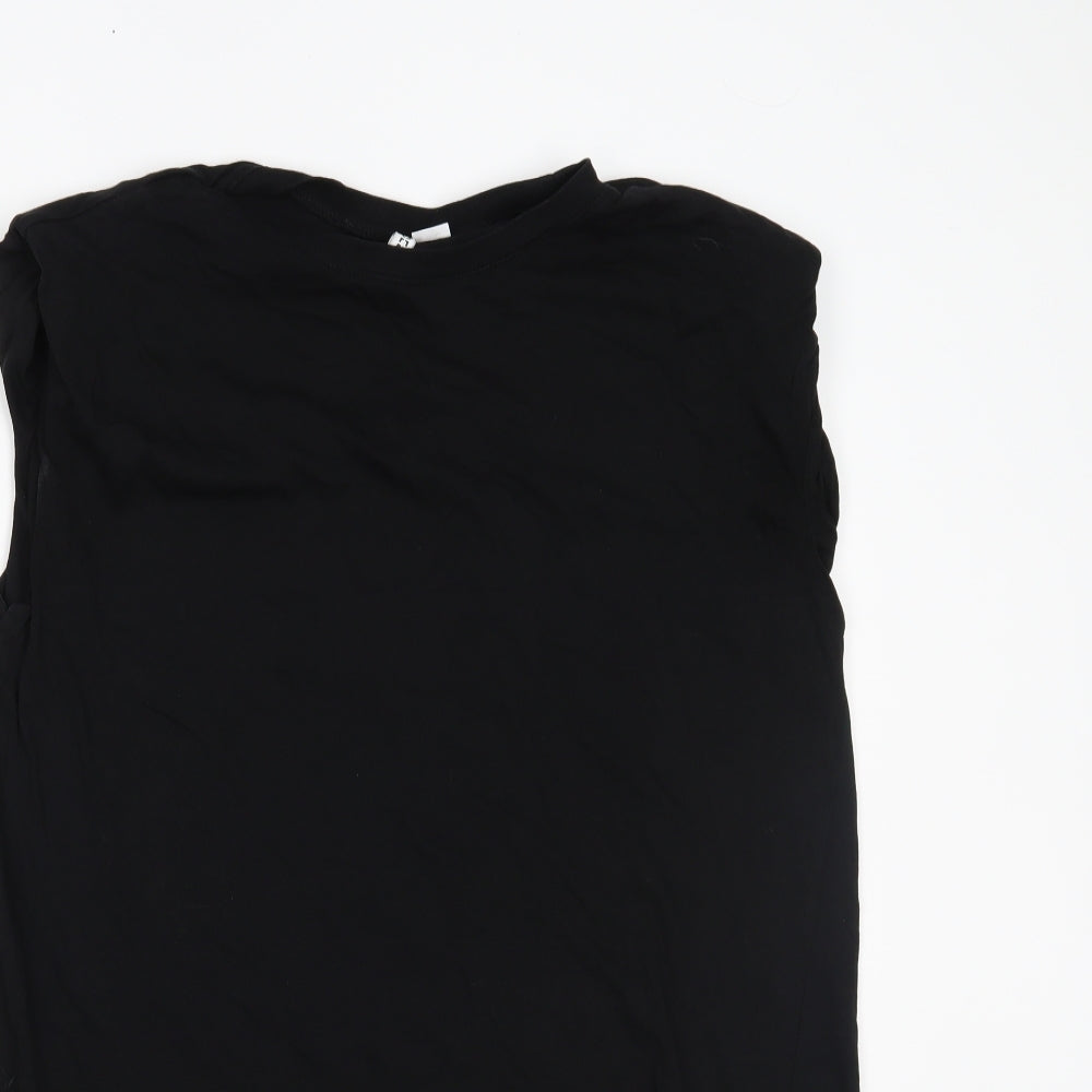 Womens UK Size M H&M Black Basic T-Shirt