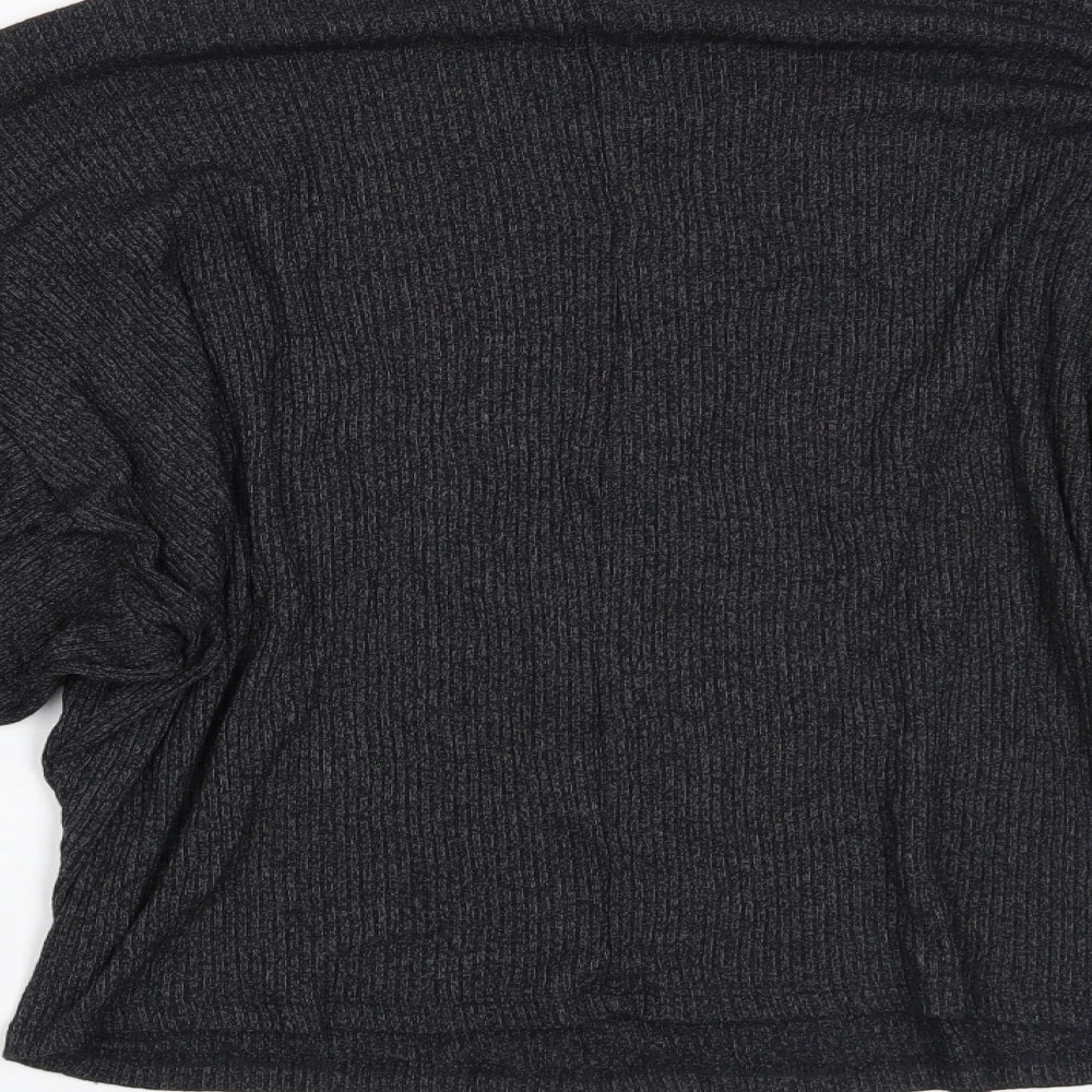 Womens UK Size S New Look Grey Basic Blouse
