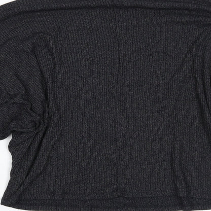 Womens UK Size S New Look Grey Basic Blouse