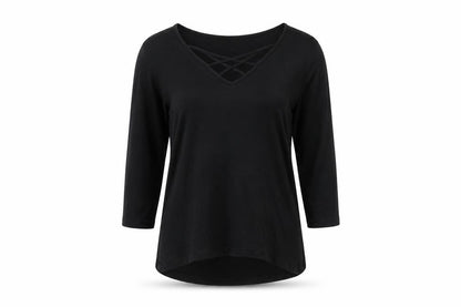 Womens UK Size 10 New Look Black Basic Blouse