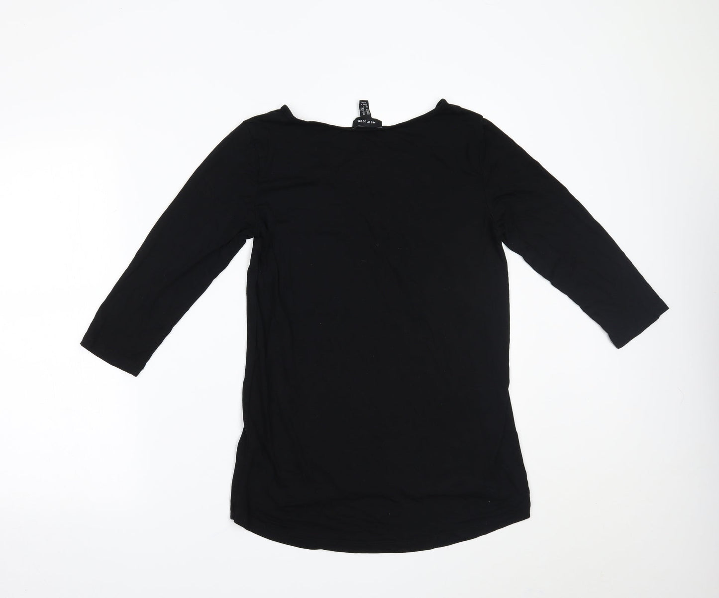 Womens UK Size 10 New Look Black Basic Blouse