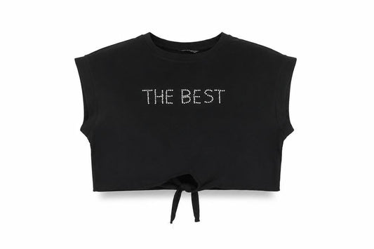 SHEIN # Womens Black   Cropped T-Shirt Size L