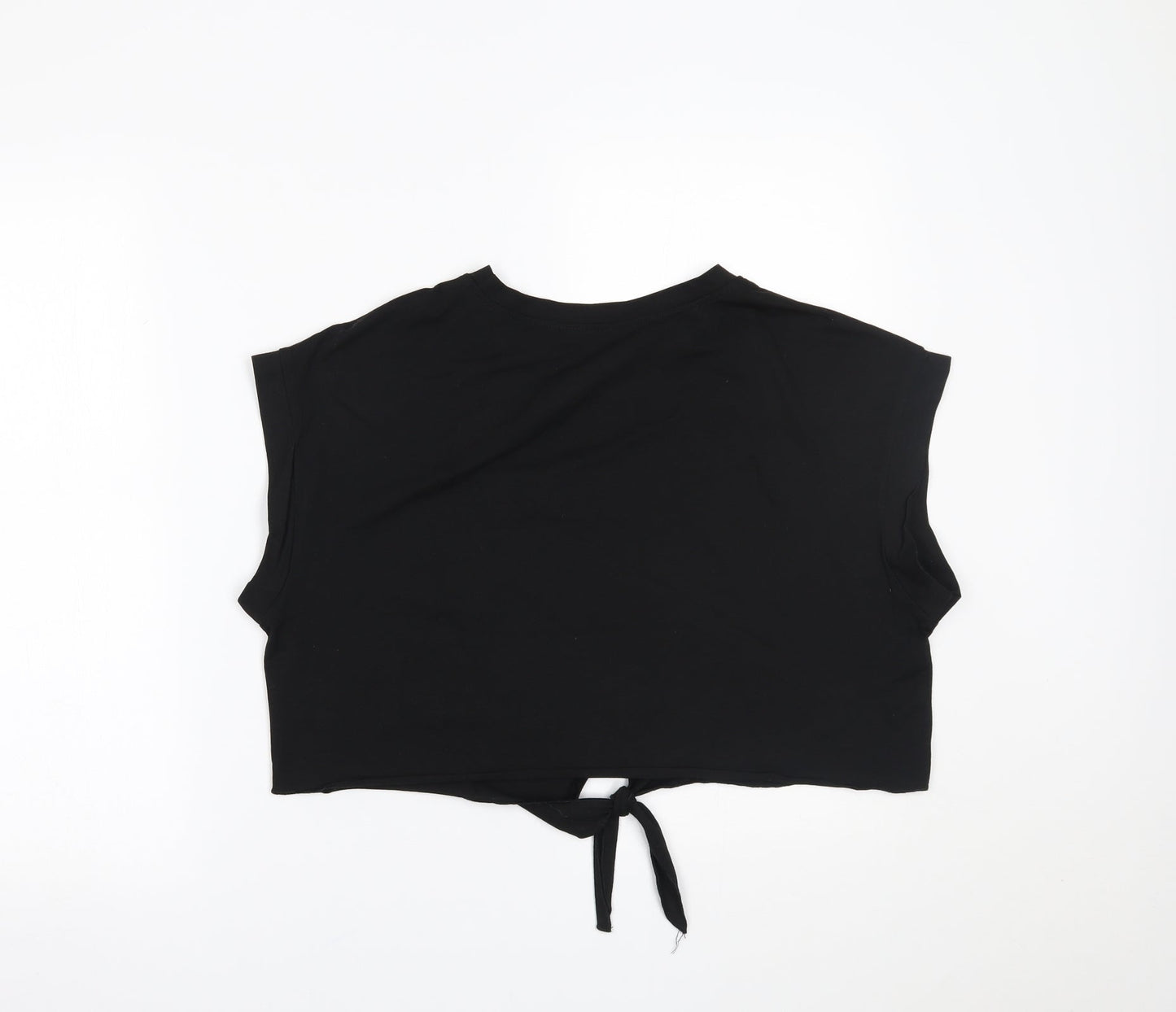 SheIn# Womens Black   Cropped T-Shirt Size L