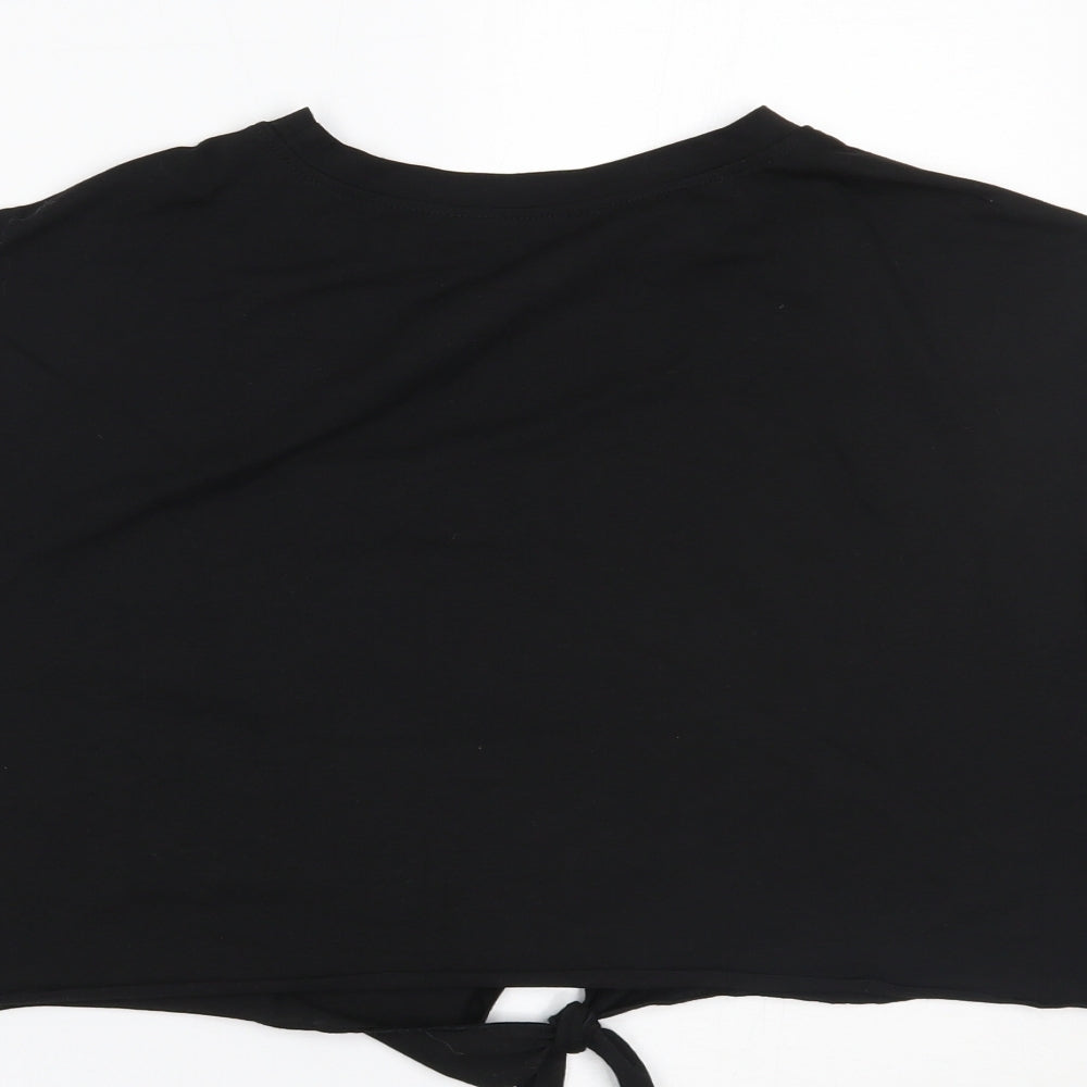 SheIn# Womens Black   Cropped T-Shirt Size L