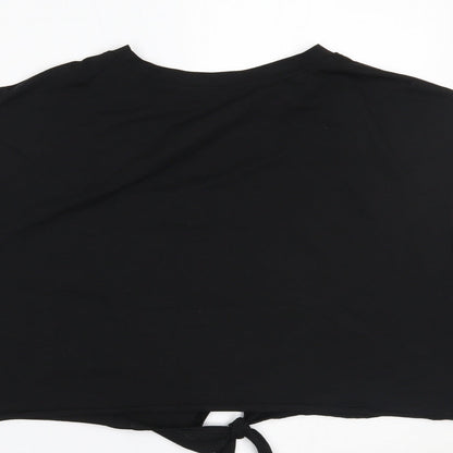 SheIn# Womens Black   Cropped T-Shirt Size L