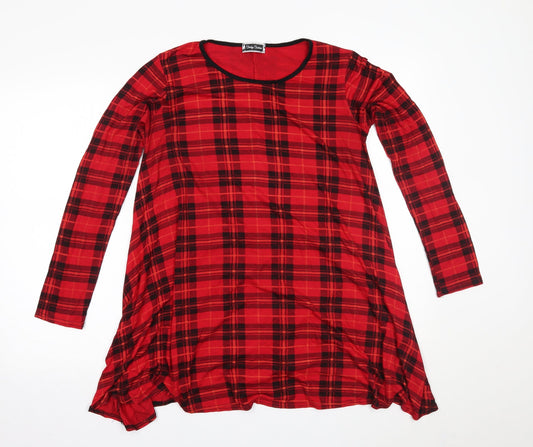 Womens UK Size M Cherry Couture Red Basic Blouse