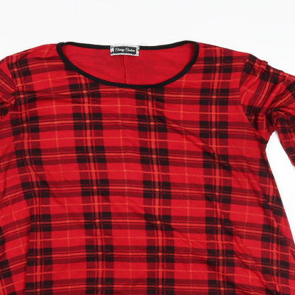 Womens UK Size M Cherry Couture Red Basic Blouse