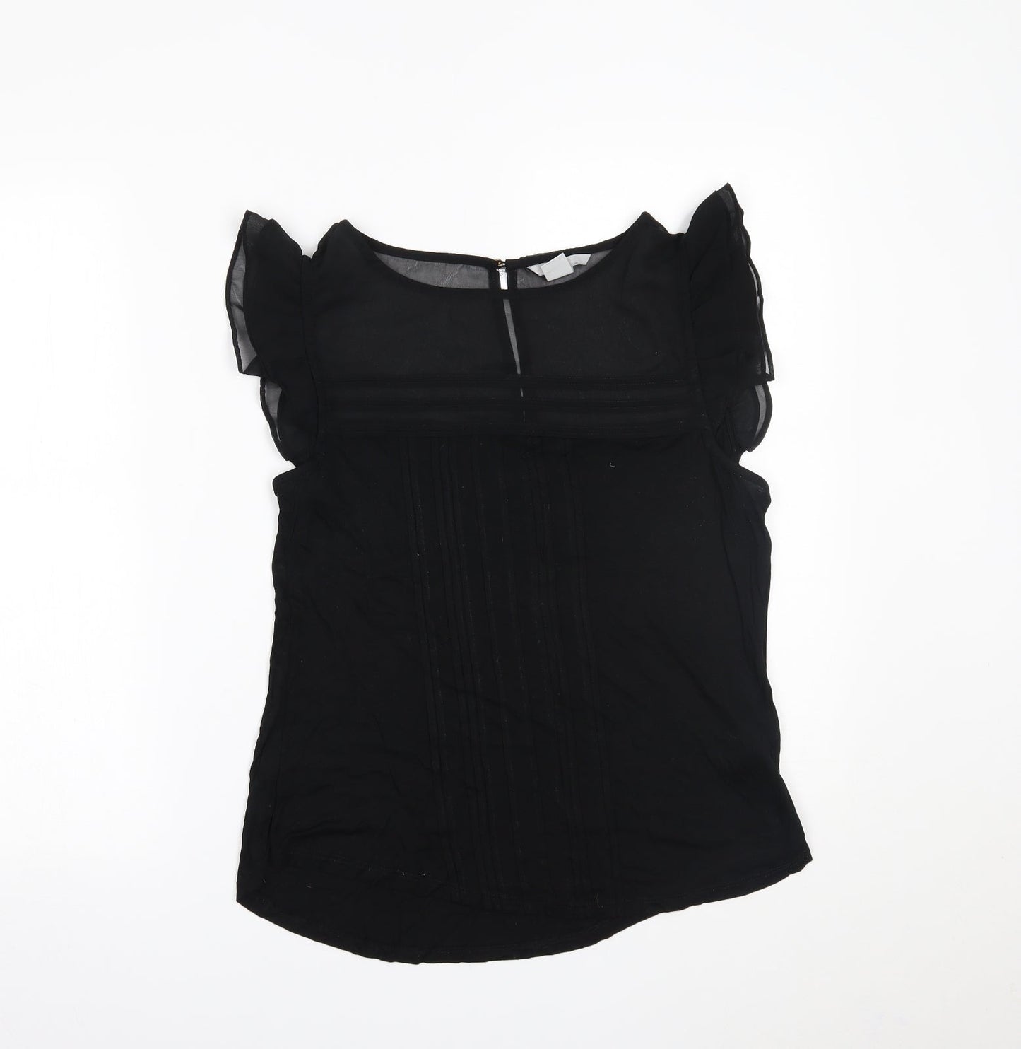 Womens UK Size M H&M Black Basic Blouse