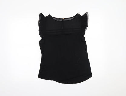 Womens UK Size M H&M Black Basic Blouse