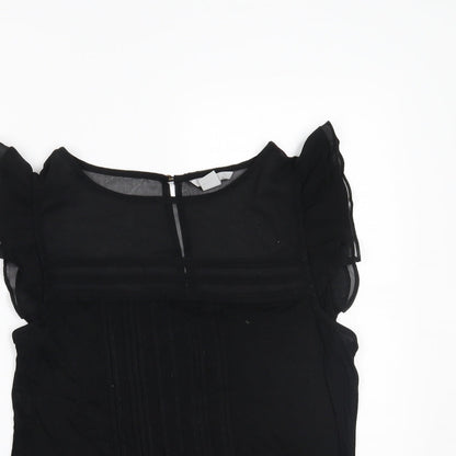 Womens UK Size M H&M Black Basic Blouse